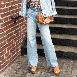 NEW Blank NYC The Franklin Ribcage Wide Leg Jeans
